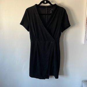 Aqua Suede Crossover Dress